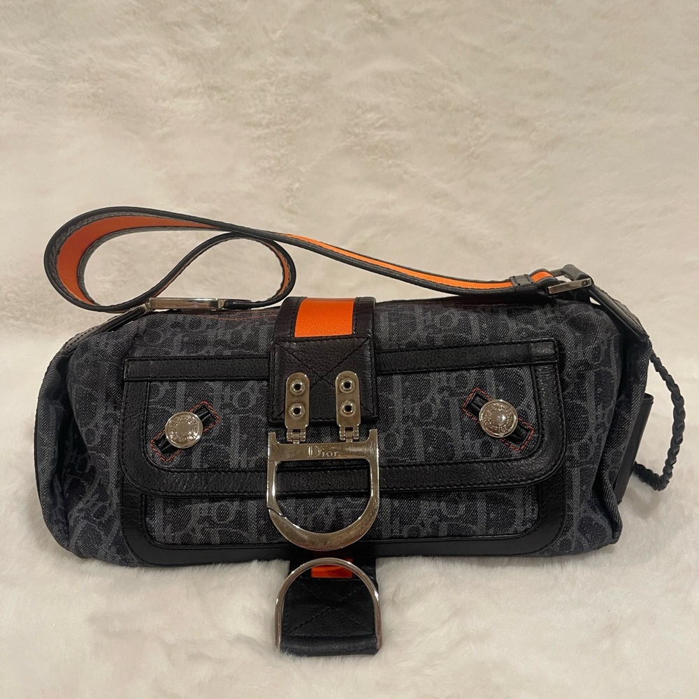 Dior Black and Orange Shoulder Bag